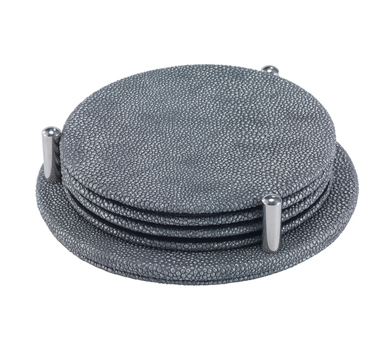 Stingray Gray Rd Coaster Set