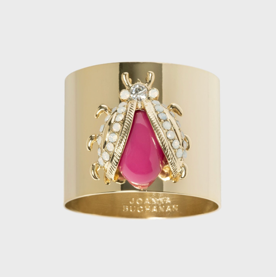 Ladybug Napkin Rings, Pink