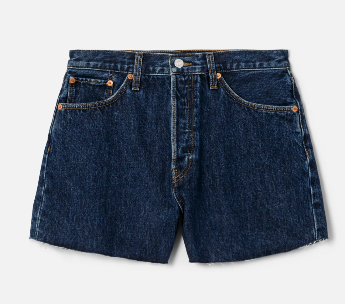 90s Low Slung Shorts in Heritage Rinse By Re/Done