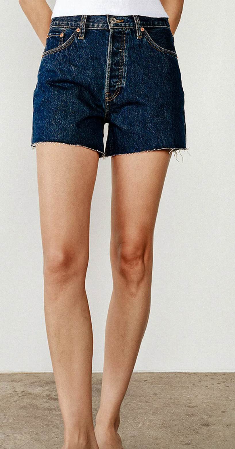 90s Low Slung Shorts in Heritage Rinse By Re/Done