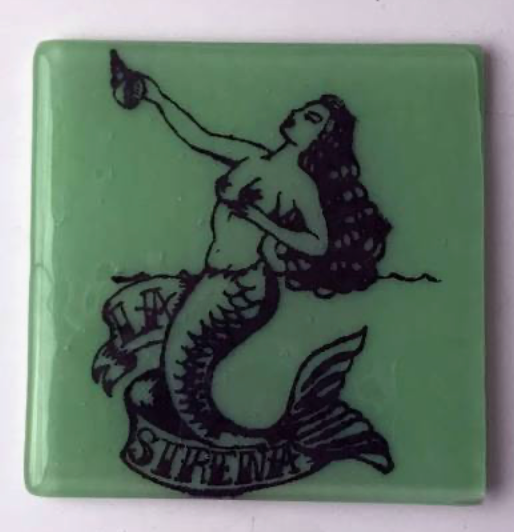 Mermaid Sirena Single Glass Coaster