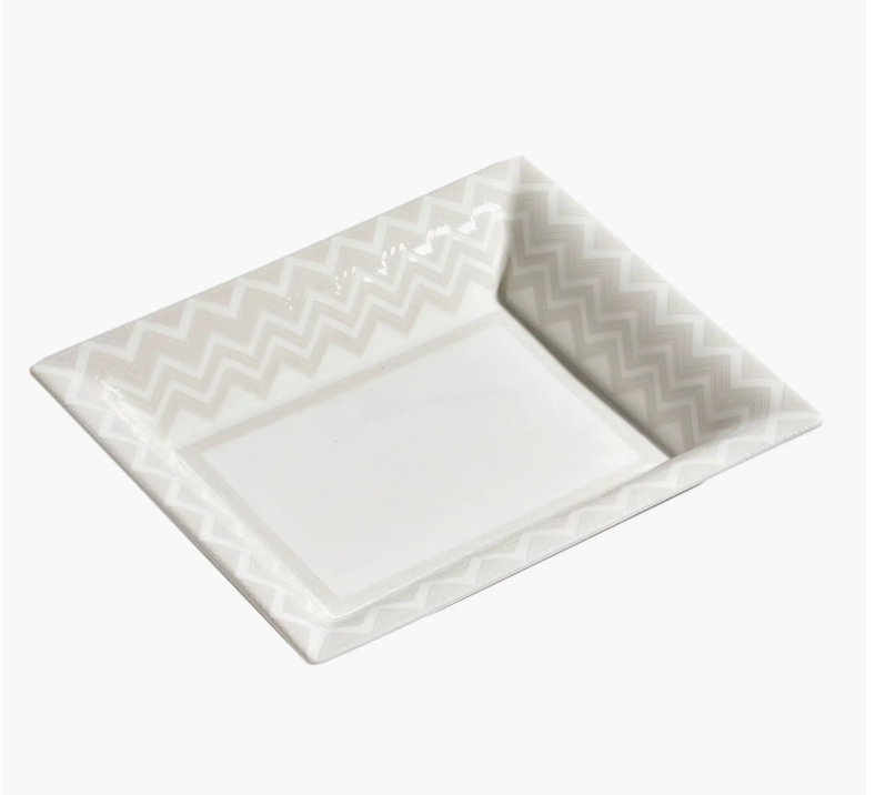 Missoni Zigzag White Rectangular Tray