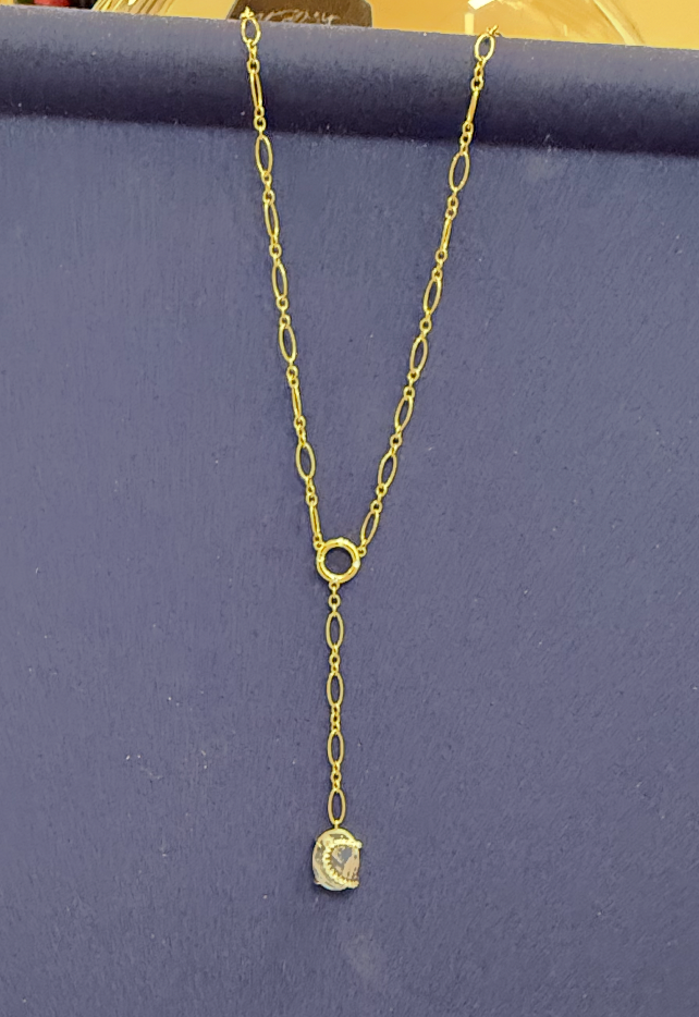 Moonstone Lariat Necklace