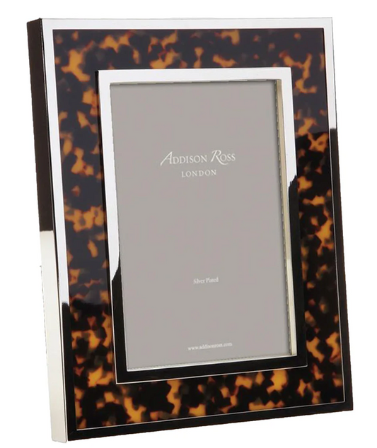 Windsor Faux Tortoiseshell & Silver Photo Frame