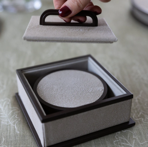 Ecru Coasters - Set of 4