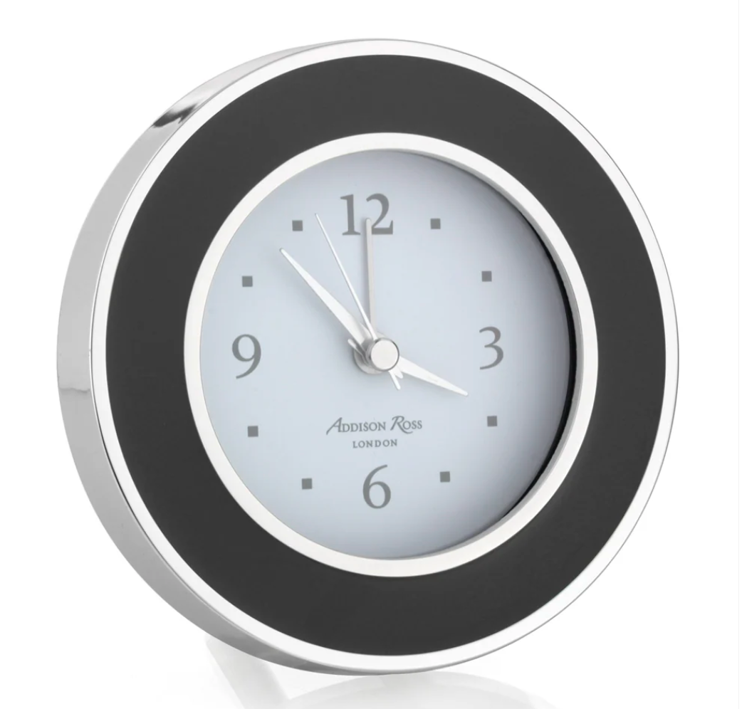 Black & Silver Alarm Clock