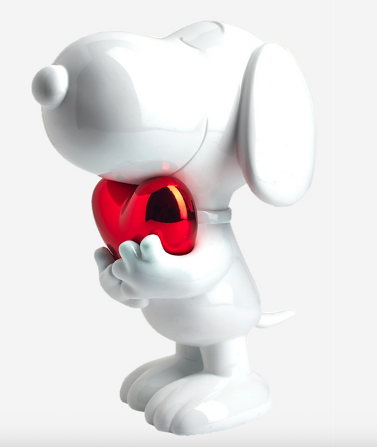 Snoopy HEART White & Shiny Red Heart  (limited edition)
