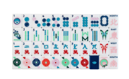 Blue & White Mahjong Tiles
