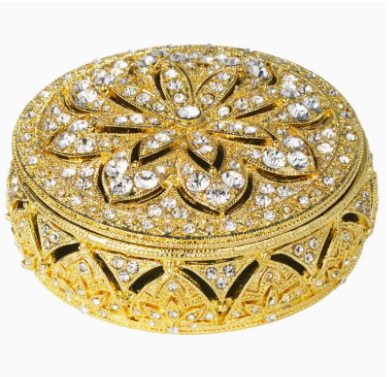 Windsor Round Gold Box