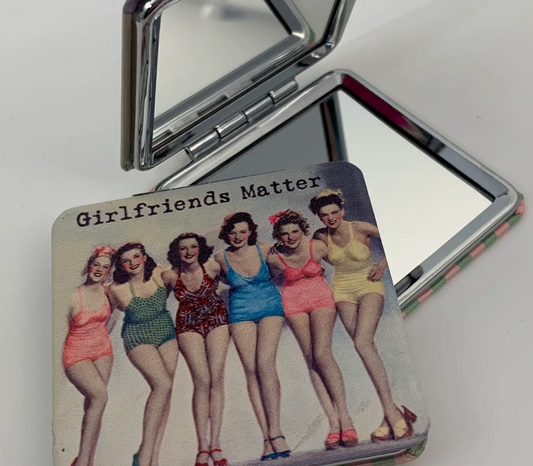 Girlfriends Matter Compact Mirror with stripes