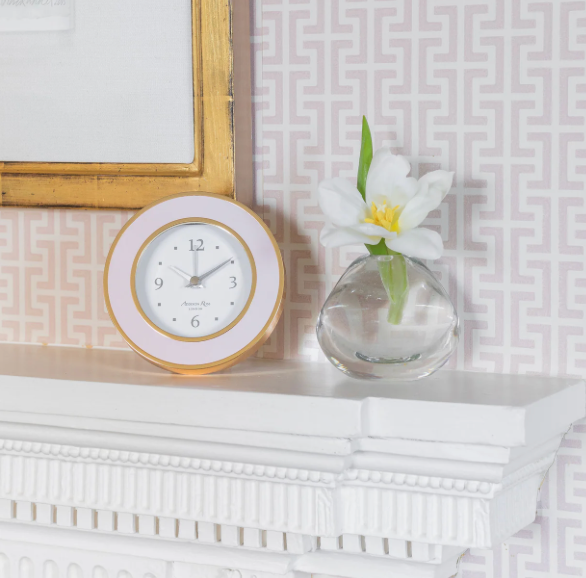 Pastel Pink & Gold Alarm Clock