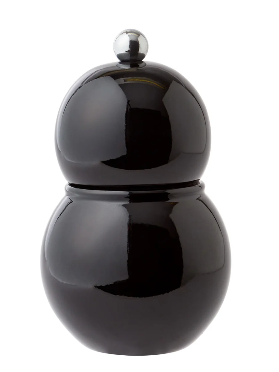 White or Black Wood Lacquered Salt & Pepper Mill