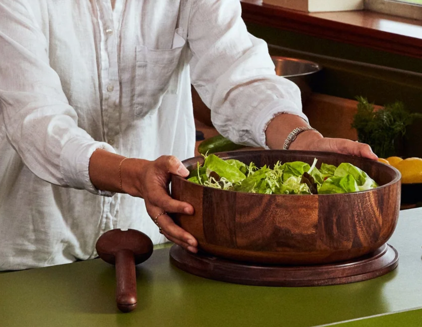 Walnut Wood Salad Bowl