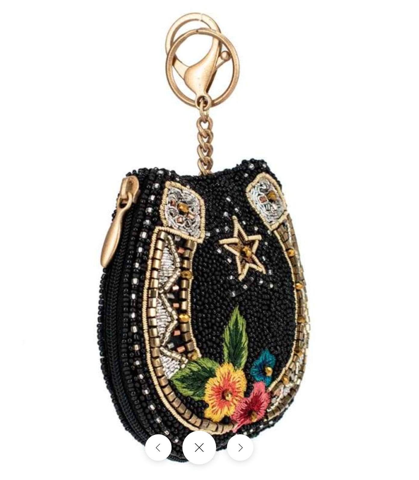 Horseshoe Good Luck Beaded Coin Purse