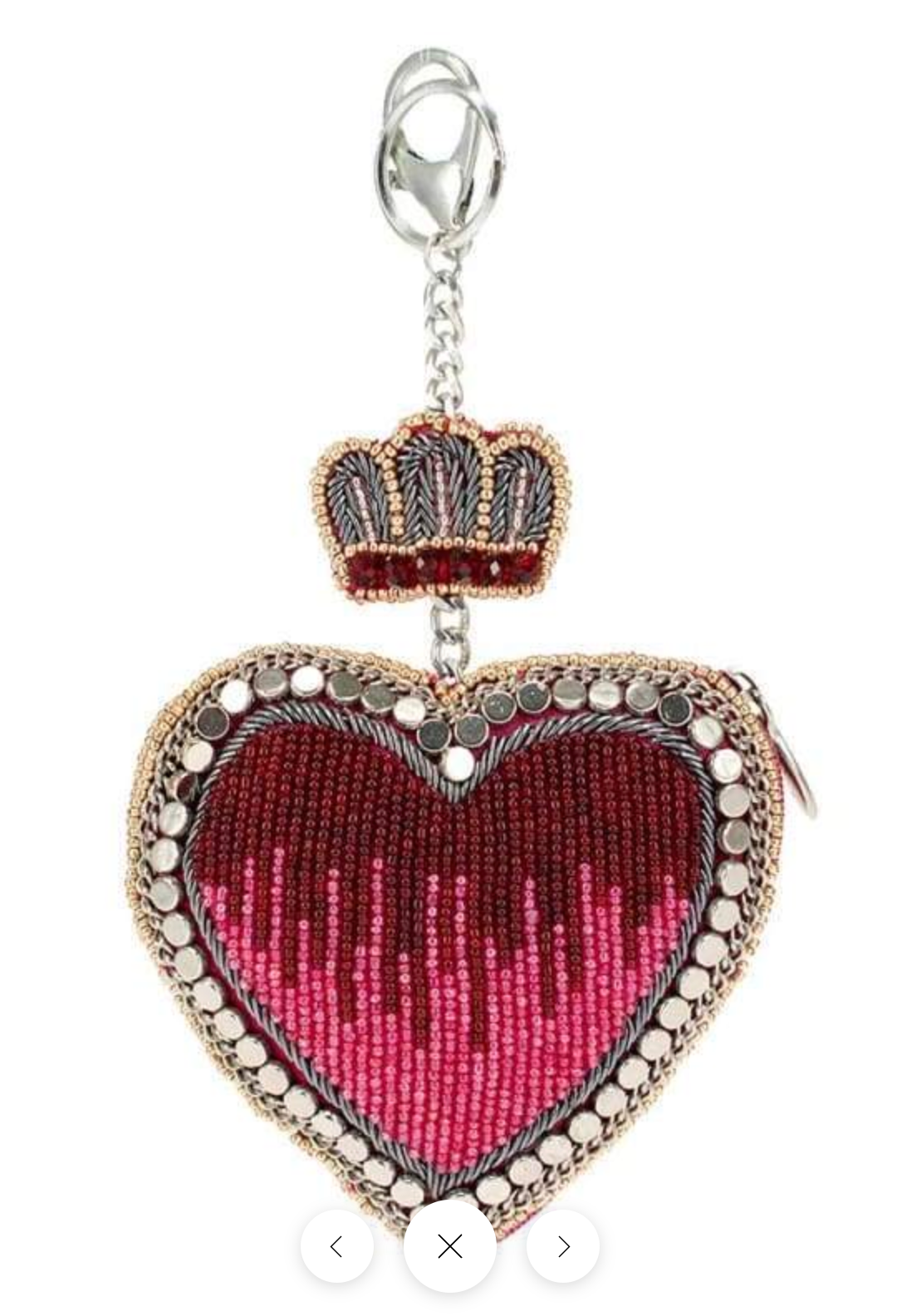 Queen of Hearts Beaded Coin Purse