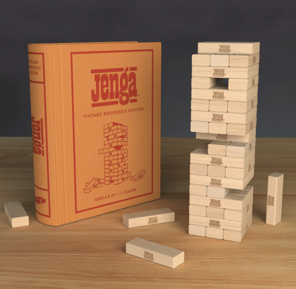 Jenga Vintage Bookshelf Edition