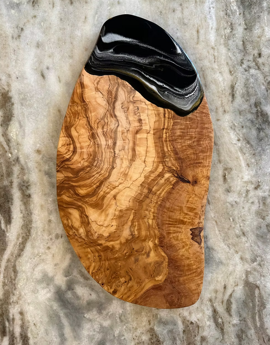 XLarge 21"-22" one of a Kind IV Olive Wood Cheese Board