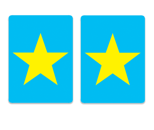 Cards-playing cards -Star logo-blue