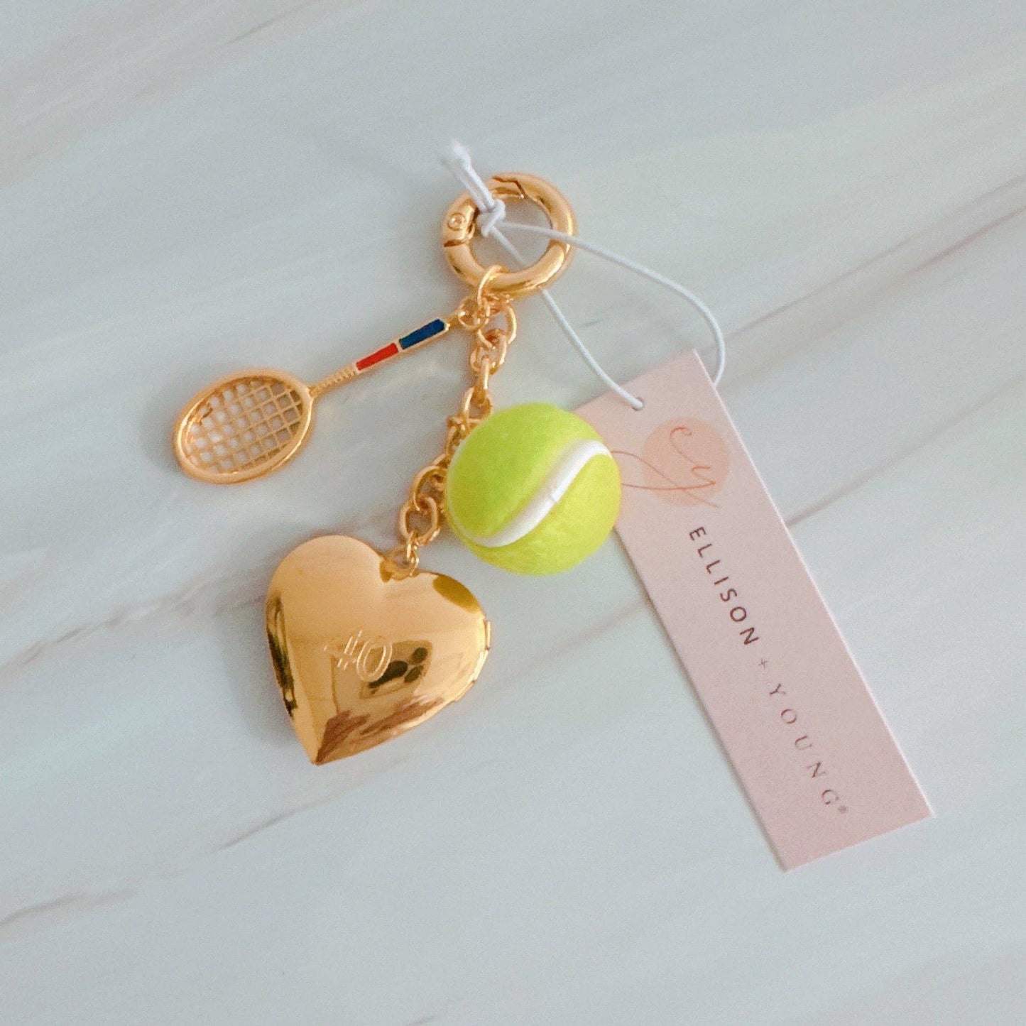 Tennis Love Cluster Bag Charm