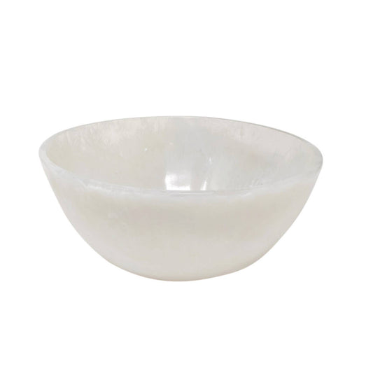 White Resin Salad Bowl Dia 11.61"