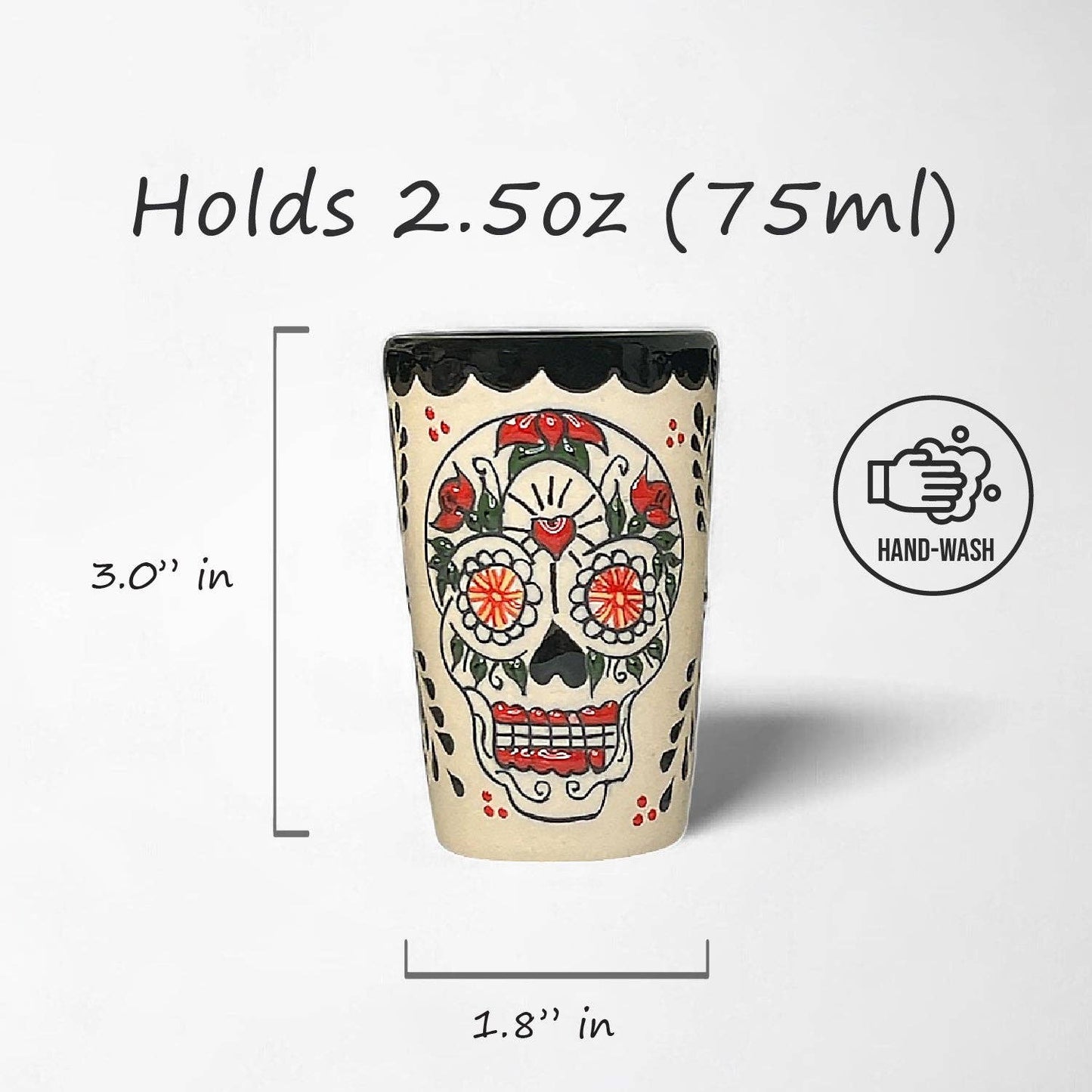 Tequila Shot Glass, Handmade in Mexico (each sold separately)