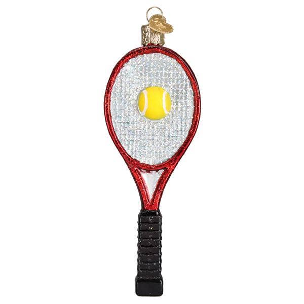 Red Tennis Racquet Ornament  Old World Christmas