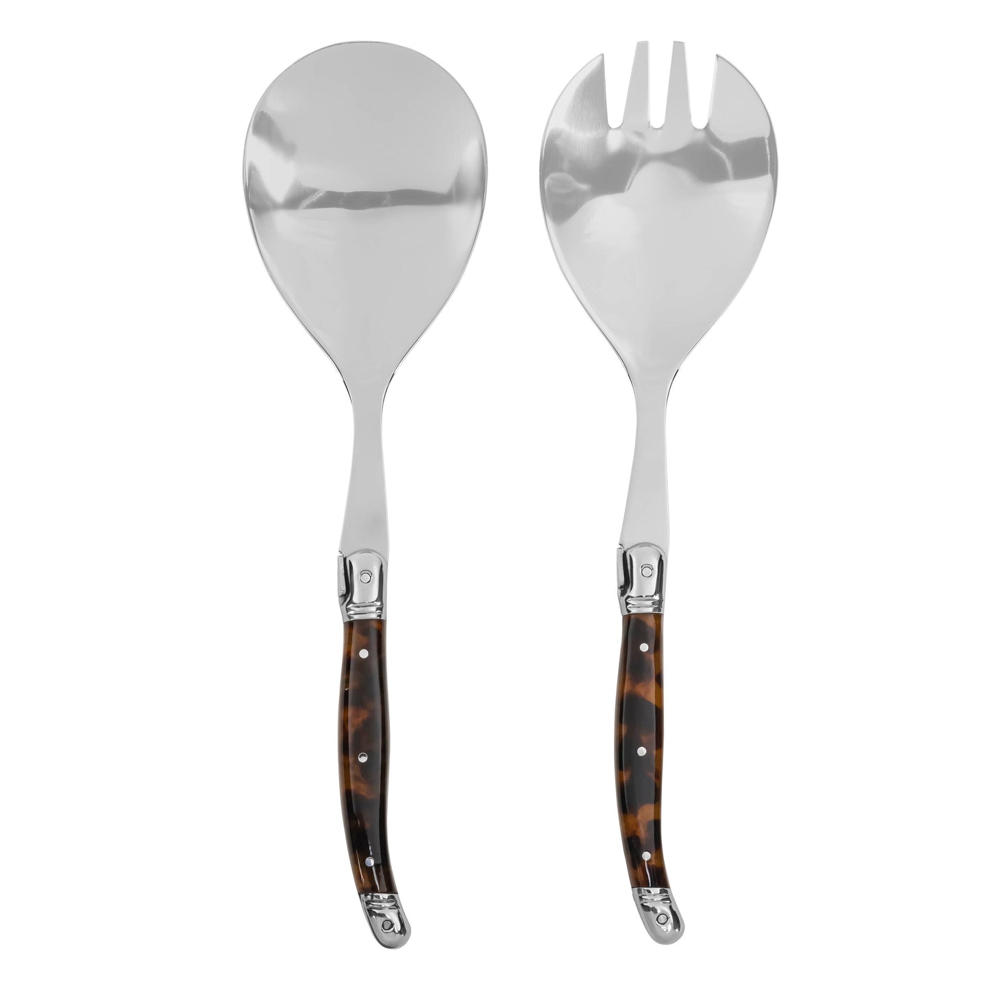 French Connoisseur Tortoise Shell Salad Servers