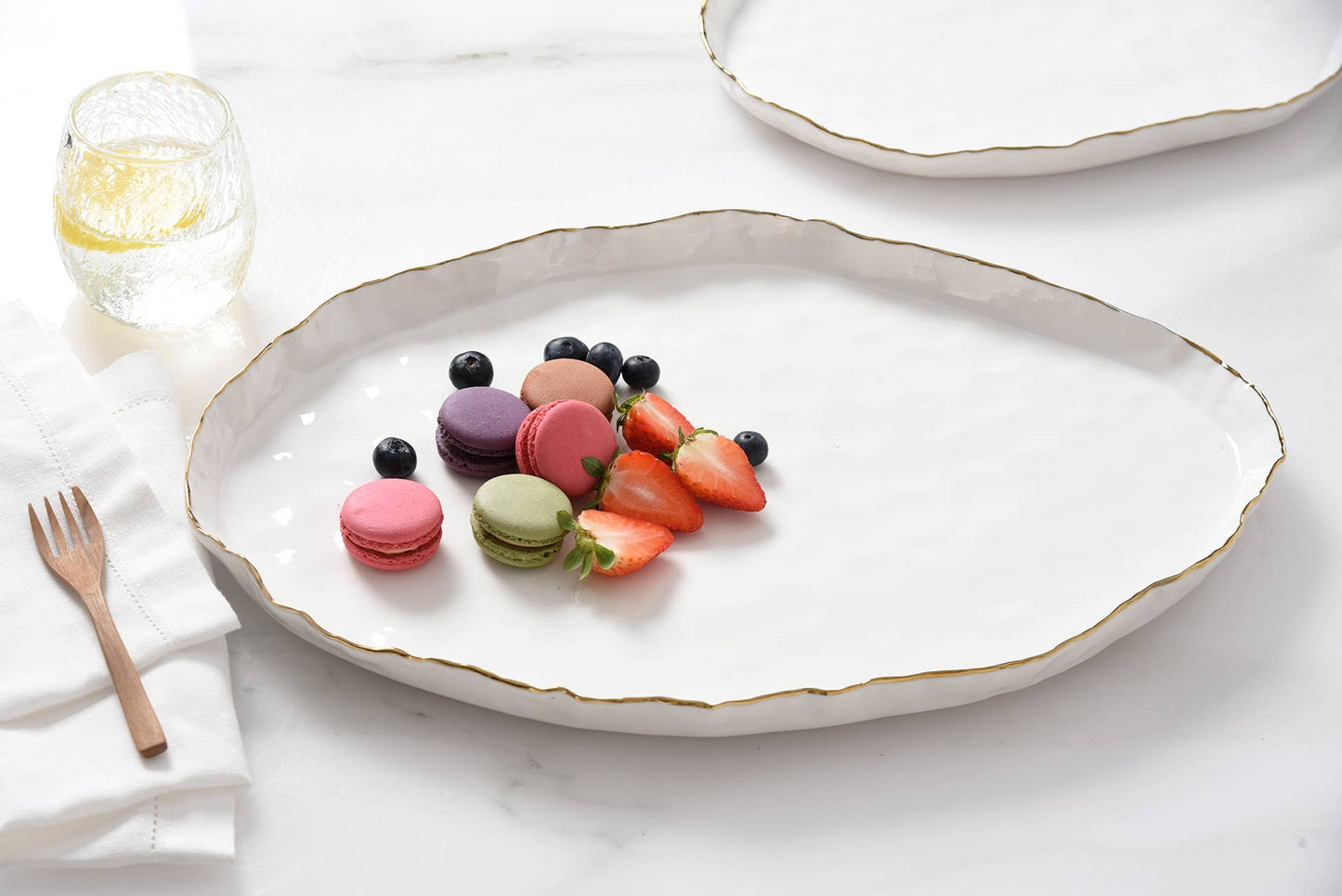 Large White Porcelain Oval Platter