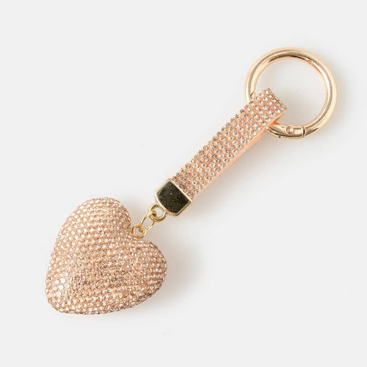 Pave Heart And Bag Charm