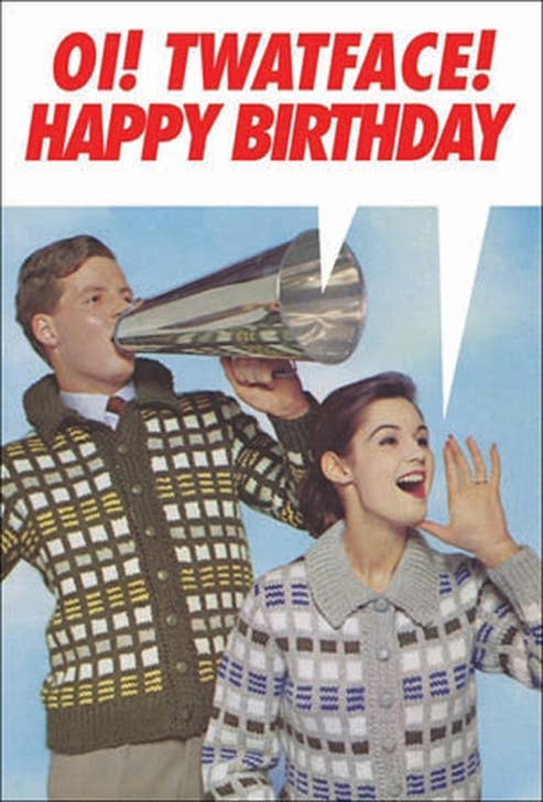 Twatface - 4x6 Funny Birthday Card