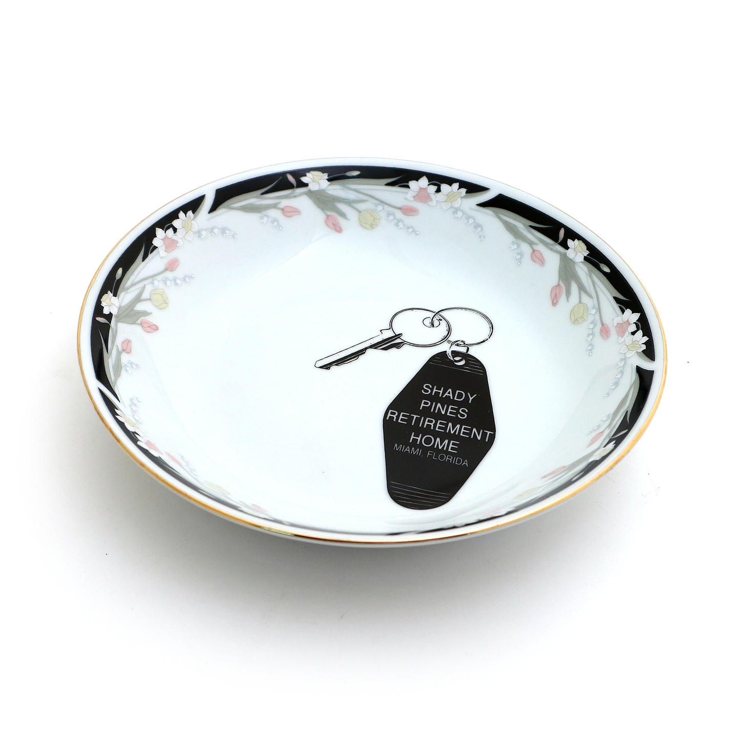 Vintage dish, Shady Pines Retirement Home, key bowl