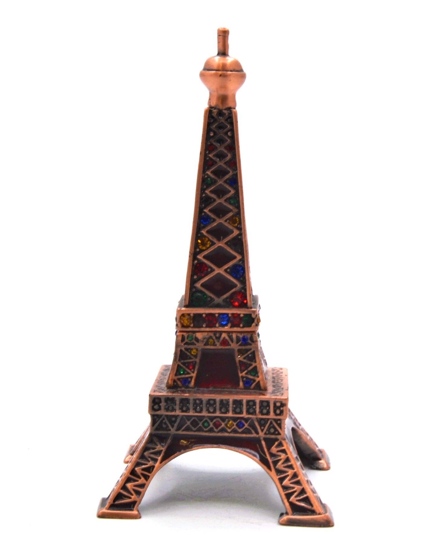 Handmade Eiffel Tower Trinket Box with Austrian Crystals.