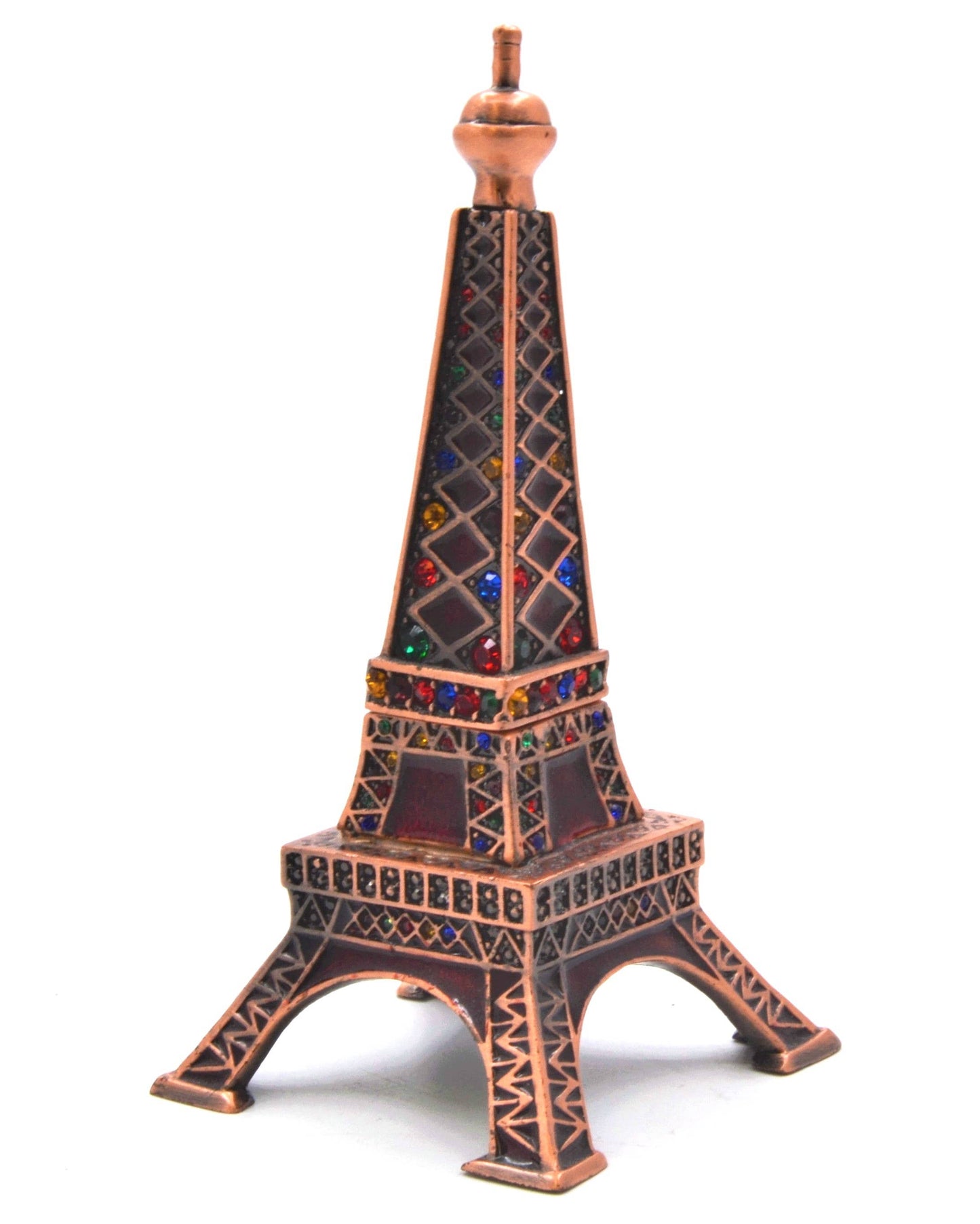 Handmade Eiffel Tower Trinket Box with Austrian Crystals.