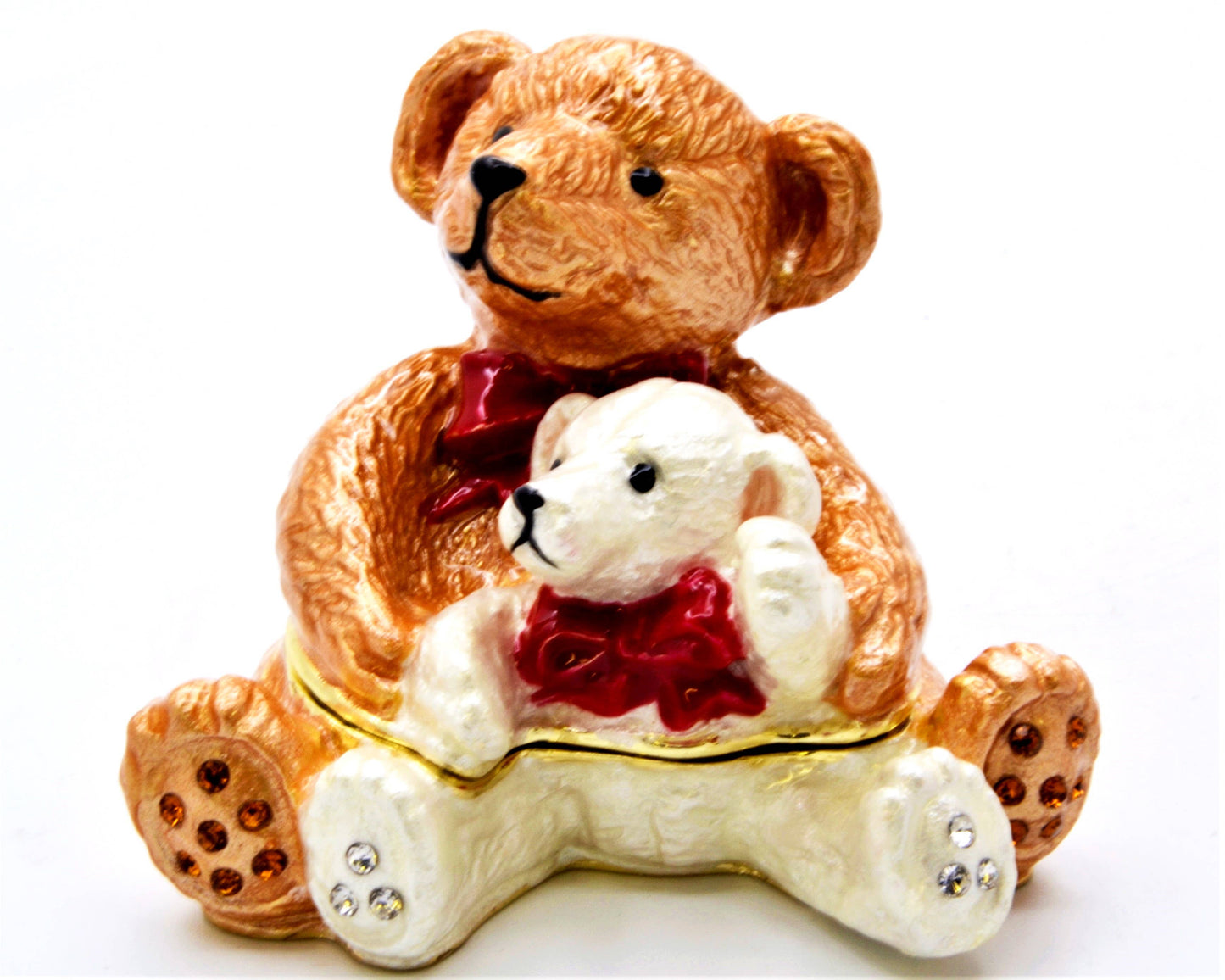 Two Bears Trinket  Box. Beautifully Made with Enamel