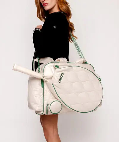 Tennis Quilted Duffel in Ivory