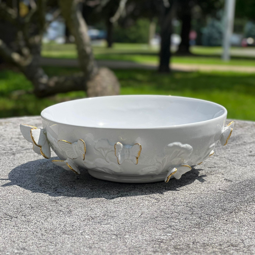Ceramic Butterfly Serving Bowl