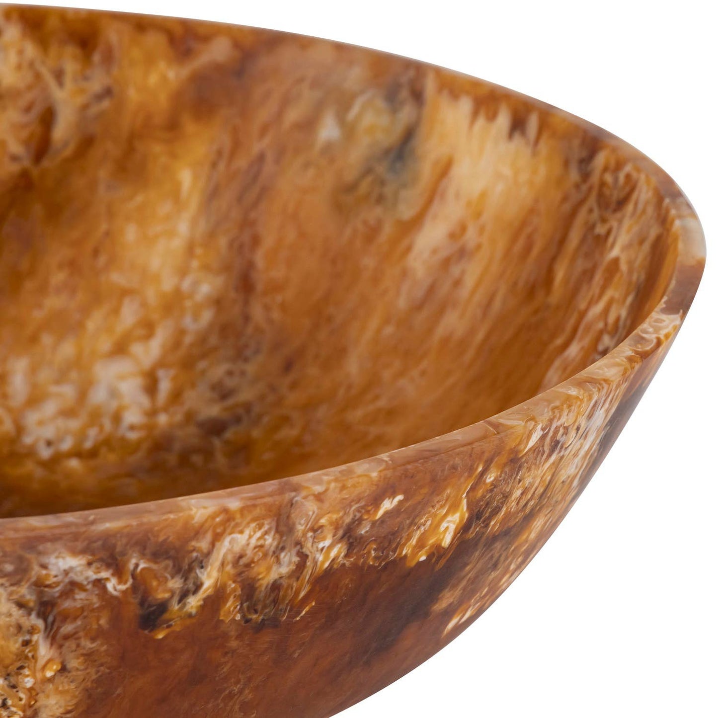 Matte Tortoise Resin Bowl Dia 19.5"