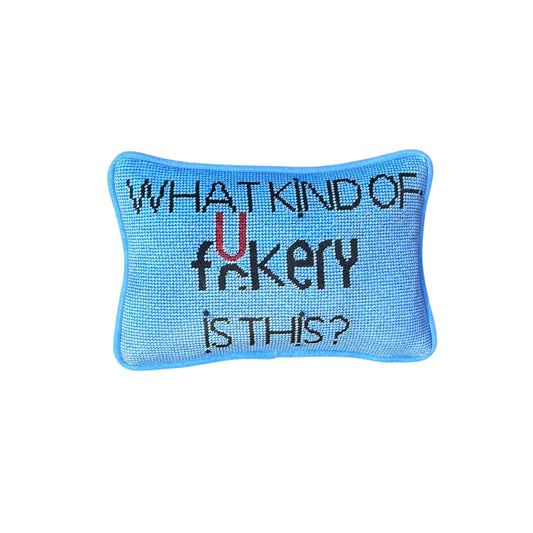Velvet WHAT KIND OF F'CKERY IS THIS? custom pillow