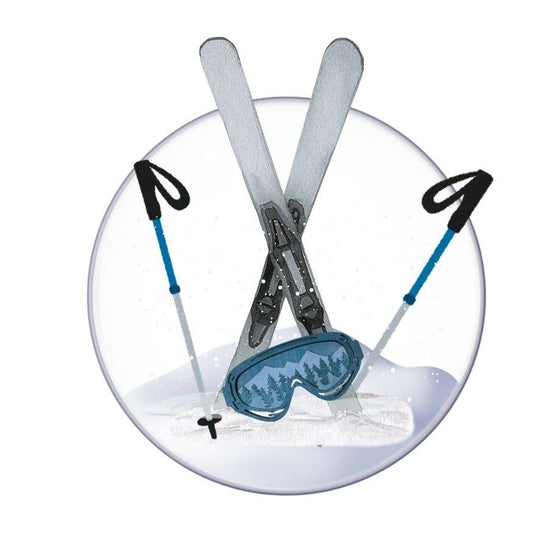 Acrylic Napkin Weight - Ski