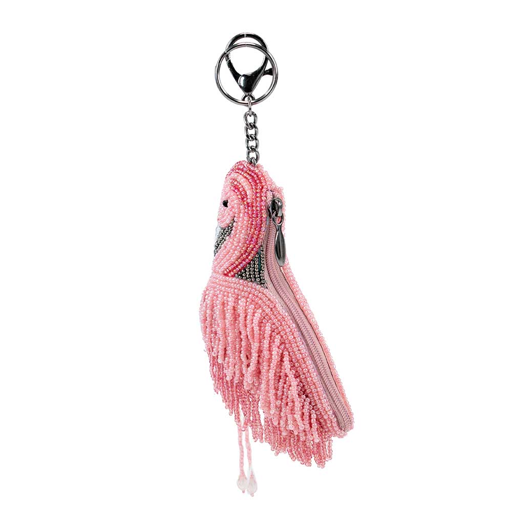 A Leg to Stand On Beaded Flamingo Coin Purse