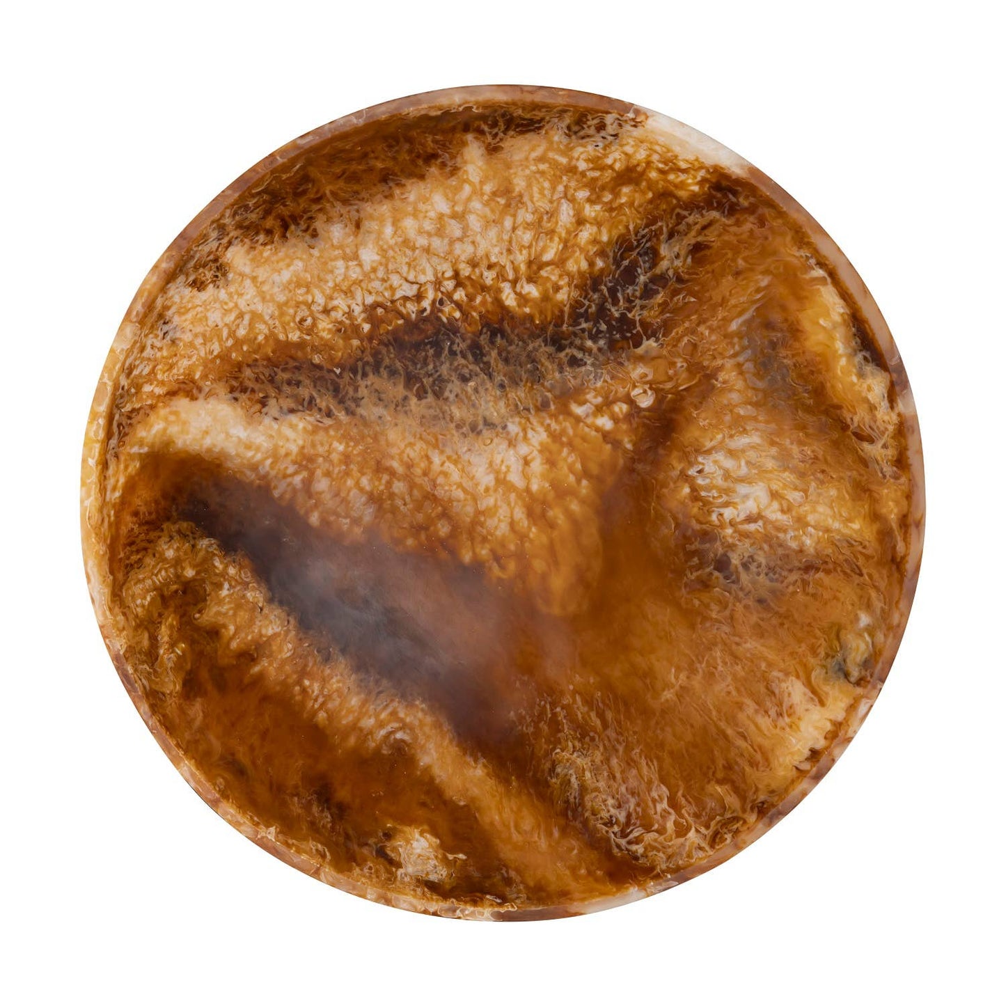 Matte Tortoise Resin Bowl Dia 19.5"