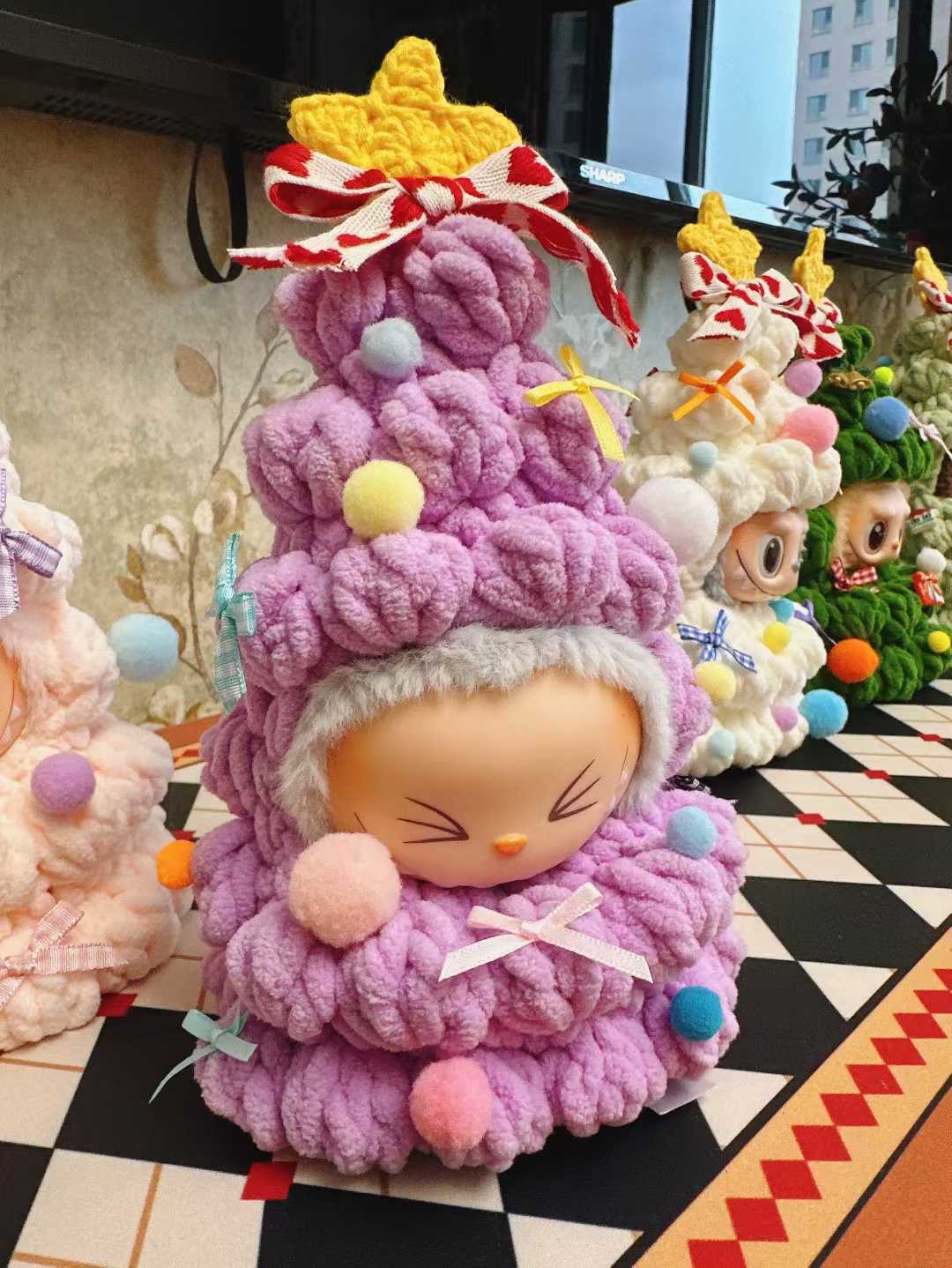 Labubu Christmas Tree Outfit, Holiday Decorations,Ornaments