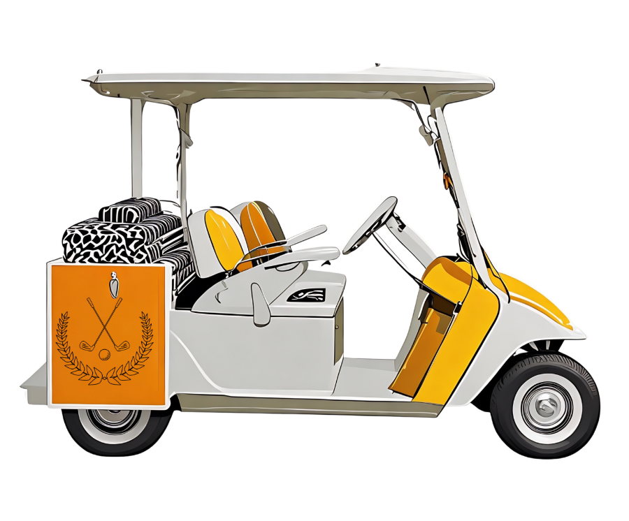 Acrylic Napkin Weight - Golf Cart