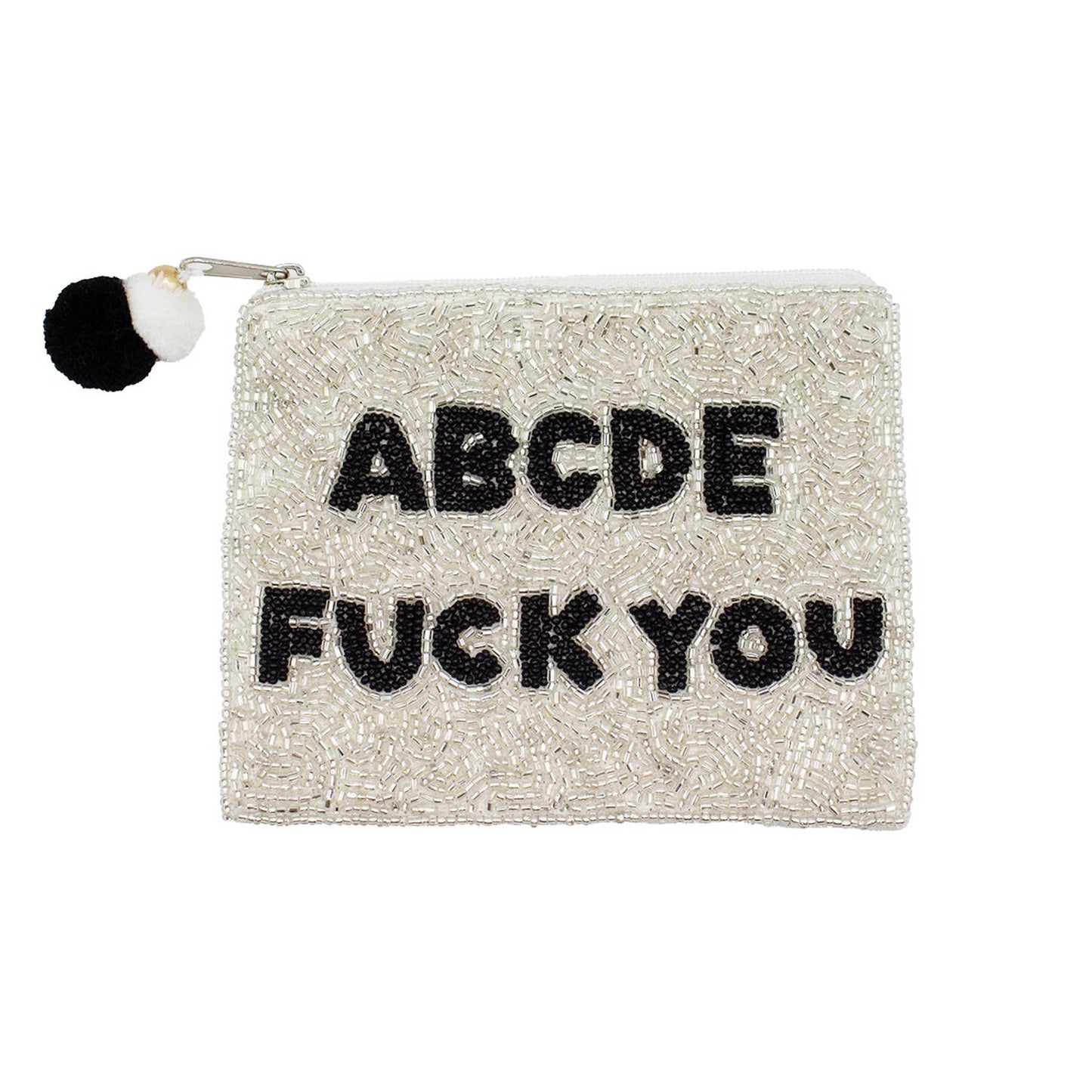 ABCDE FUCK YOU Beaded Coin Purse