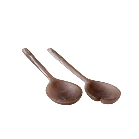 Resin Taupe Meadow Salad Servers