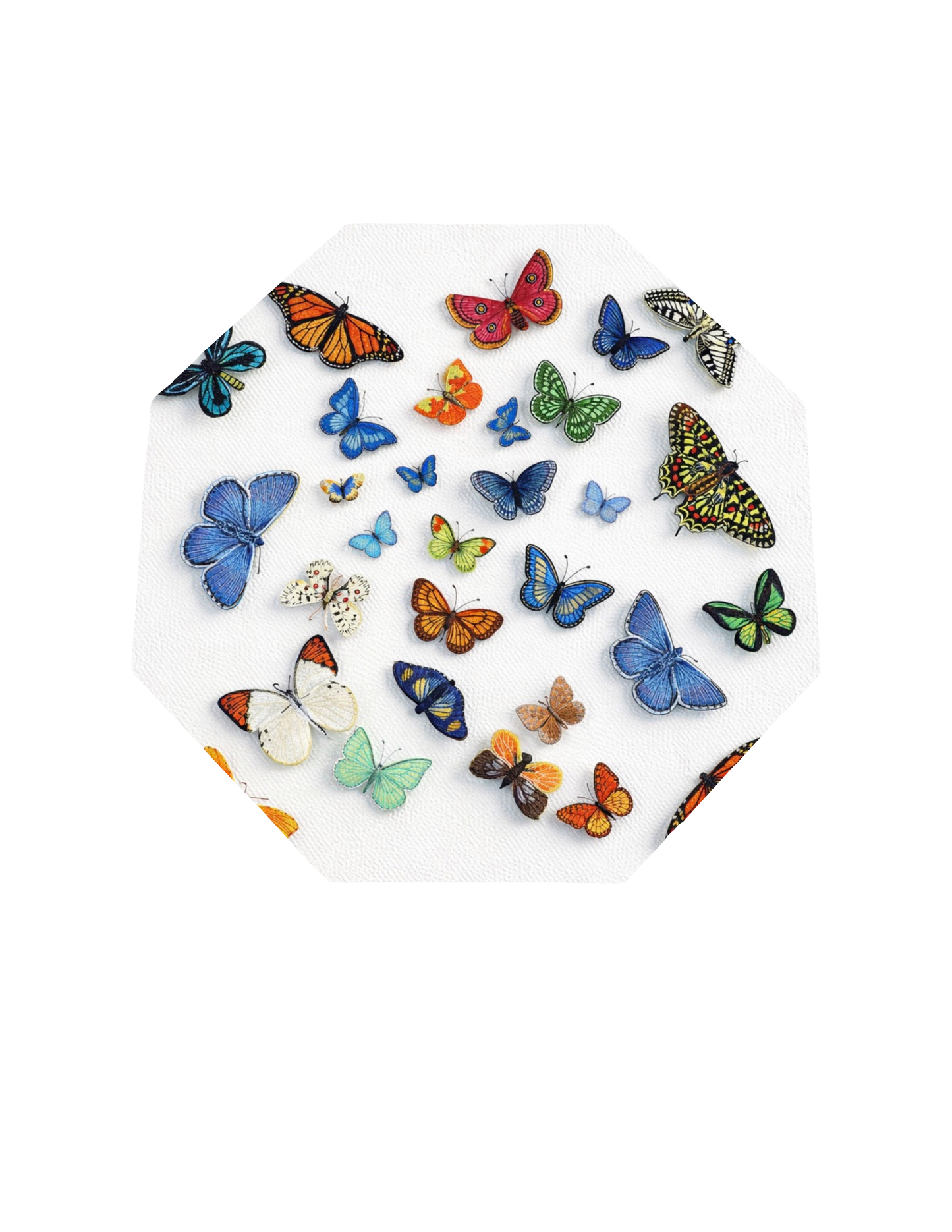Octagon Acrylic Bowl, Flutter