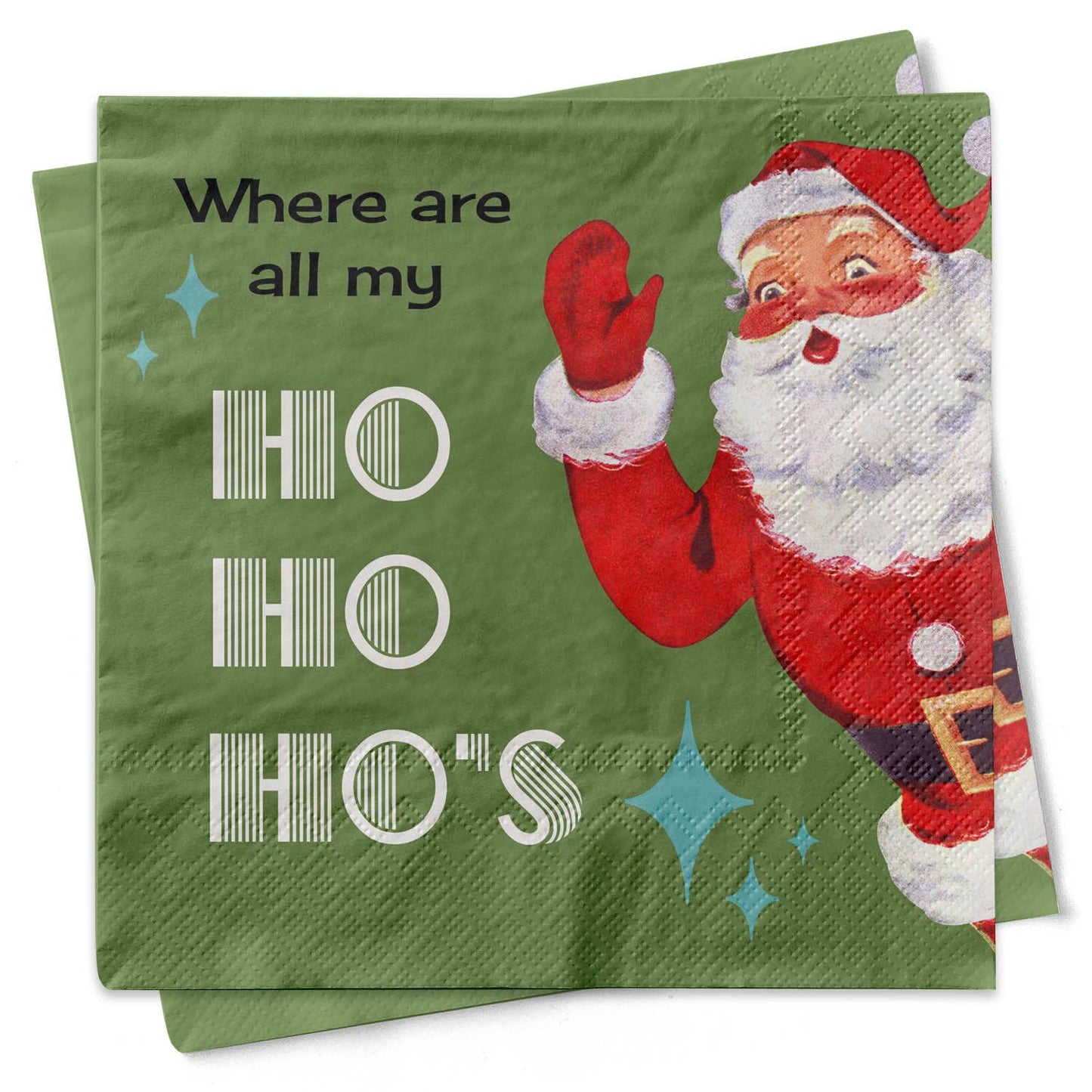 Funny Holiday Cocktail Beverage Napkins