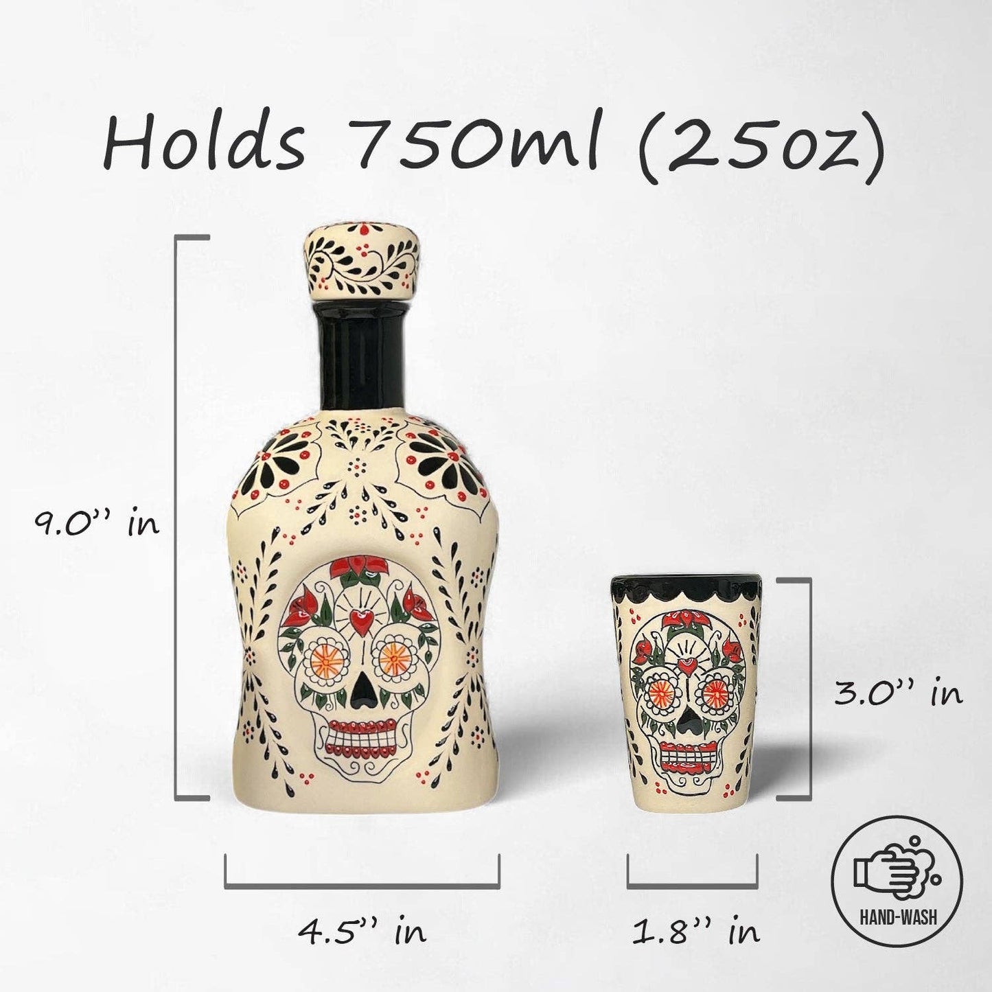 Tequila Decanter Set - Catrina (Complete Set))