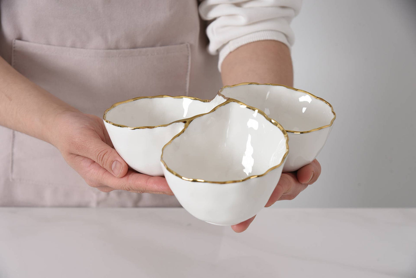 3 Section Server in Porcelain