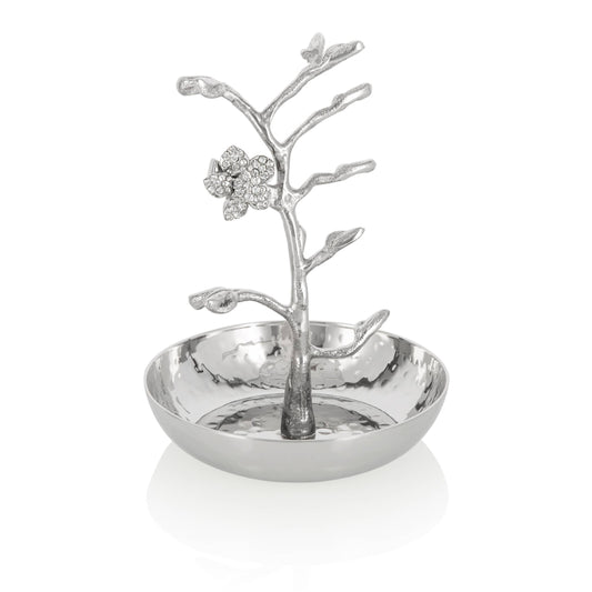 Ring Holder With Jeweled Flower Design